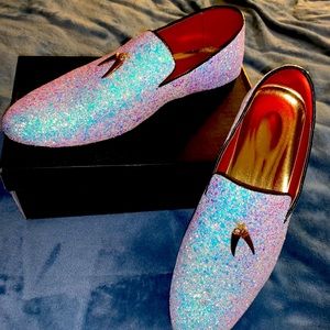 White/Sparkle Dress Shoes